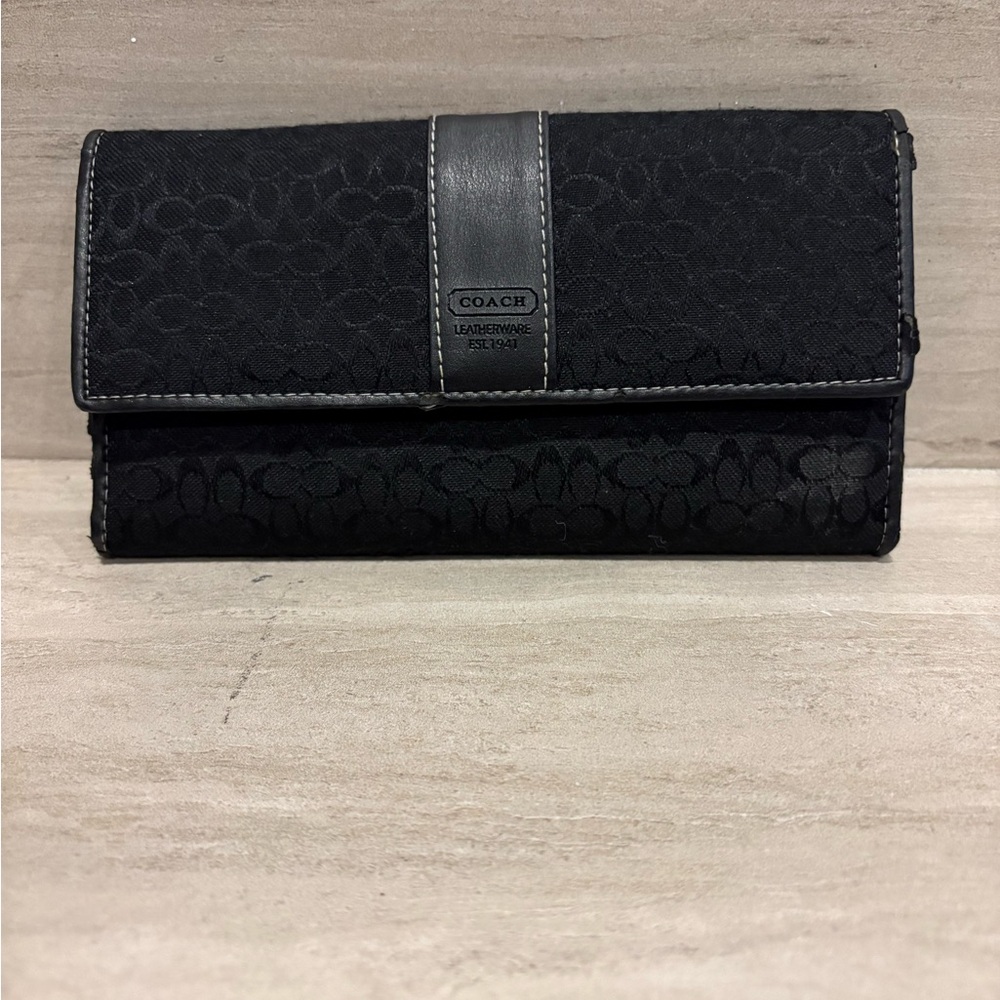 Coach Black Signature Wallet